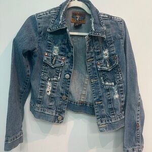True Religion Distressed Denim Jacket